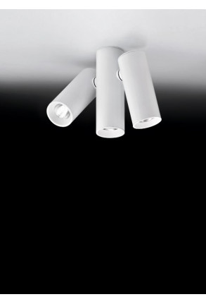 Haul 3xØ4 - Spot aplicat cilindric alb sau negru ajustabil